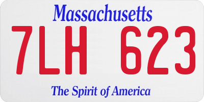 MA license plate 7LH623