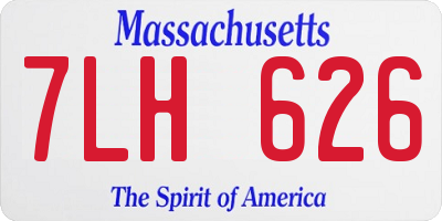 MA license plate 7LH626