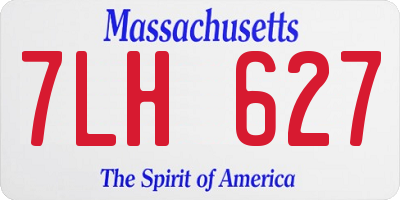 MA license plate 7LH627