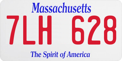 MA license plate 7LH628