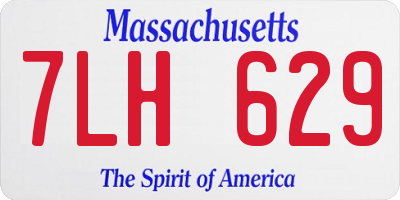 MA license plate 7LH629