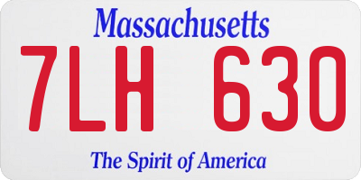 MA license plate 7LH630