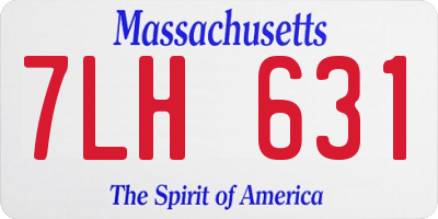 MA license plate 7LH631
