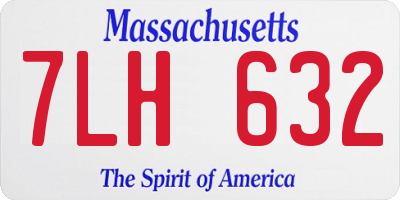 MA license plate 7LH632