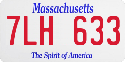 MA license plate 7LH633