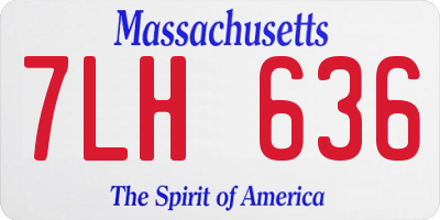 MA license plate 7LH636