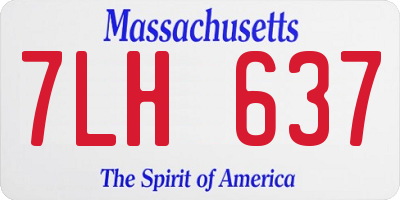 MA license plate 7LH637
