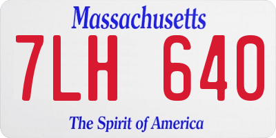 MA license plate 7LH640