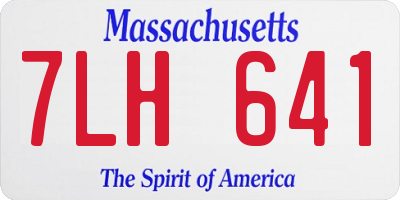 MA license plate 7LH641