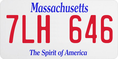 MA license plate 7LH646