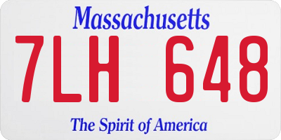 MA license plate 7LH648