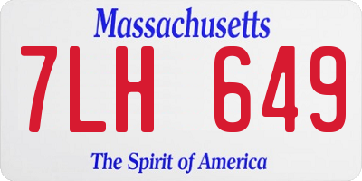 MA license plate 7LH649