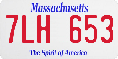 MA license plate 7LH653
