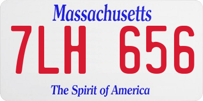 MA license plate 7LH656