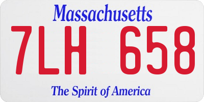 MA license plate 7LH658