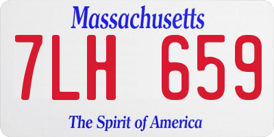 MA license plate 7LH659