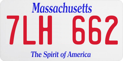 MA license plate 7LH662