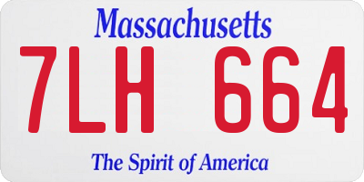MA license plate 7LH664