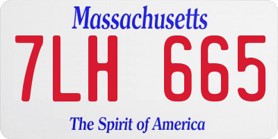MA license plate 7LH665