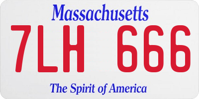 MA license plate 7LH666