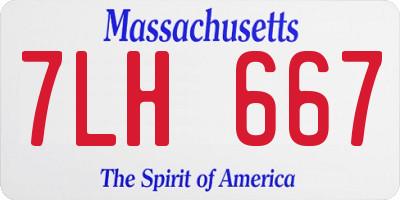 MA license plate 7LH667