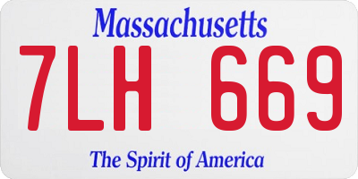 MA license plate 7LH669
