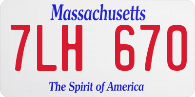 MA license plate 7LH670
