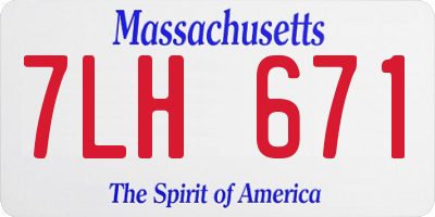 MA license plate 7LH671