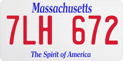 MA license plate 7LH672
