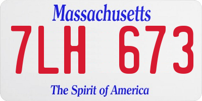 MA license plate 7LH673