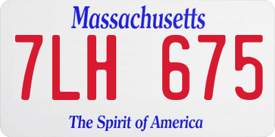 MA license plate 7LH675