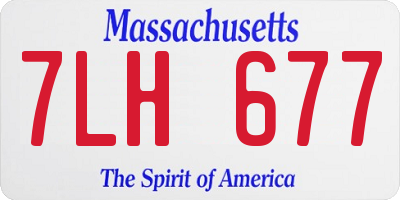 MA license plate 7LH677