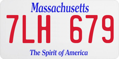 MA license plate 7LH679