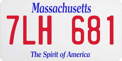 MA license plate 7LH681