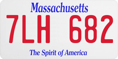 MA license plate 7LH682