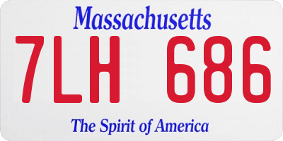 MA license plate 7LH686