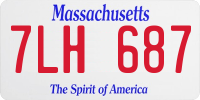 MA license plate 7LH687