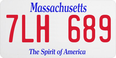 MA license plate 7LH689
