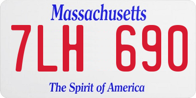 MA license plate 7LH690