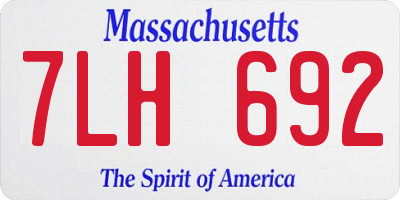 MA license plate 7LH692