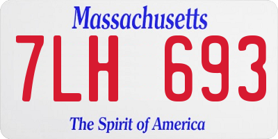 MA license plate 7LH693