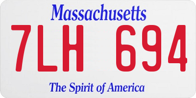 MA license plate 7LH694