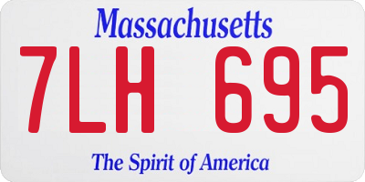 MA license plate 7LH695