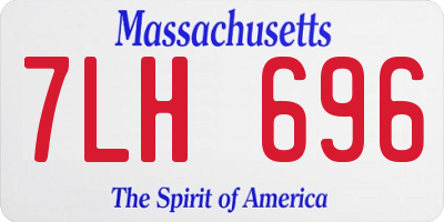 MA license plate 7LH696