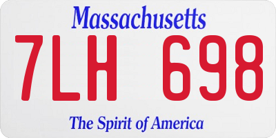 MA license plate 7LH698