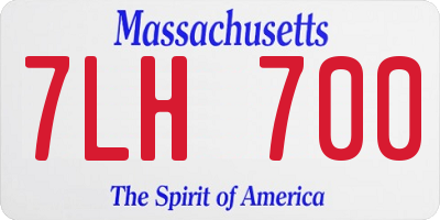 MA license plate 7LH700