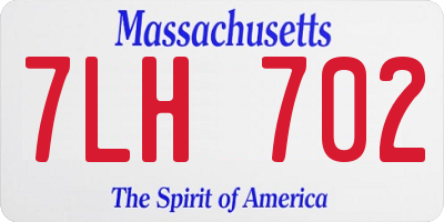 MA license plate 7LH702