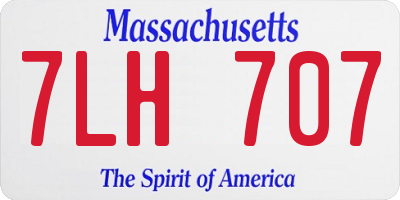 MA license plate 7LH707