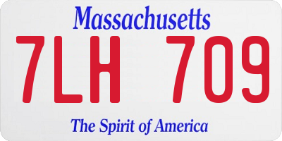 MA license plate 7LH709