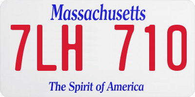 MA license plate 7LH710